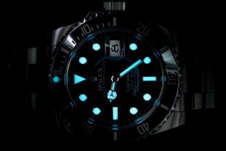 BANGKOK, THAILAND - JULY 14, 2019: Rolex Submariner watch is equipped with a ceramic bezel with functions used in diving.のeditorial素材