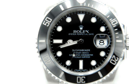 BANGKOK, THAILAND - JULY 14, 2019: Rolex Submariner watch is equipped with a ceramic bezel with functions used in diving.のeditorial素材