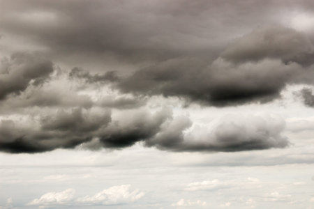 heavy dark ominous storm clouds