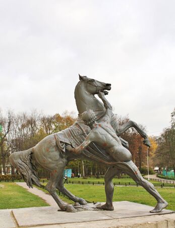 fragment of the architectural ensemble of the estate Kuzminki in Moscowの写真素材