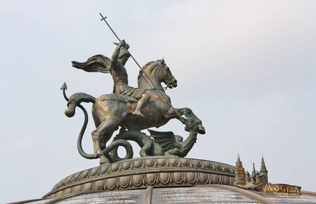 Sculpture crowns the dome of the fountain のeditorial素材