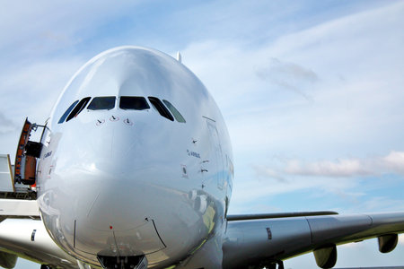 Cockpit of the largest passenger aircraft A 380
