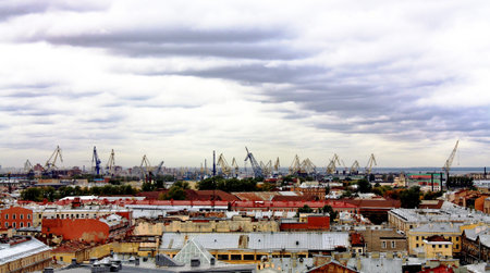 St. Petersburg. View of the sea port from St. Isaac