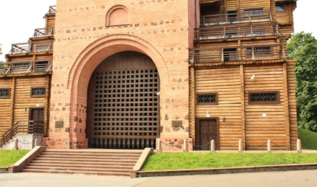 Golden Gate - it is a monument of defensive architecture of Kiev Russia  It was the main entrance to Kievのeditorial素材