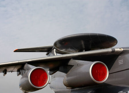 Radar on the aircraft for early warning and controlの写真素材