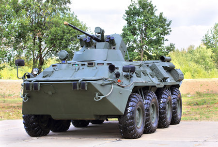 Armoured  vehicle for infantery transportation with 30 millimeter cannon and machine gun