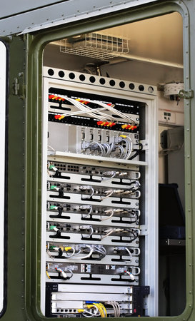 Control panel of the army molile field  radio-electronic devices