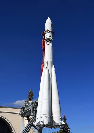 Rocket "Vostok" at the Exhibition of Achievements of the National Economy in Moscowのeditorial素材