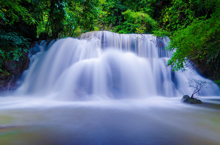Huaymaekamin waterfall Thailandの写真素材