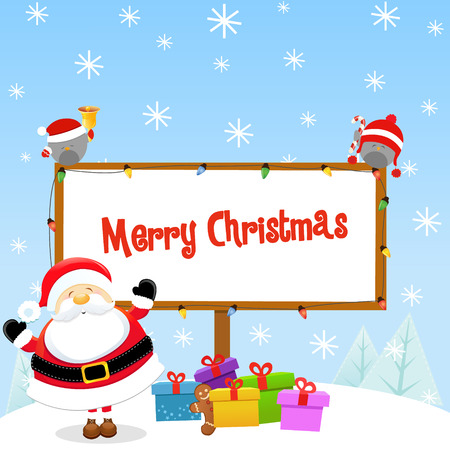 Santa Christmas Messageのイラスト素材