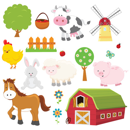 Farm Setのイラスト素材