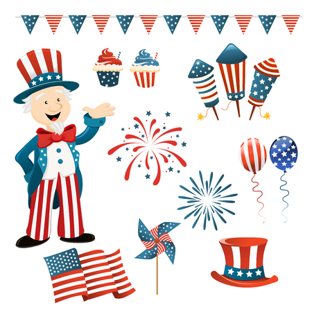 Independence Day ELementsのイラスト素材