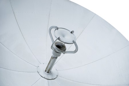 Close up of inside of satellite dishの写真素材