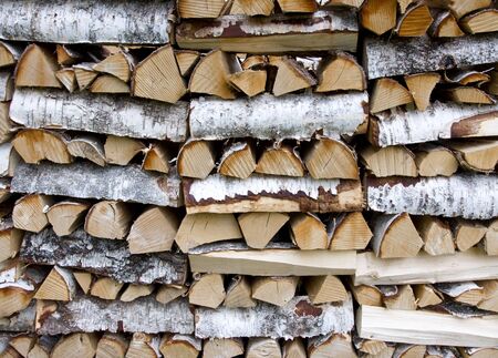 Stack of firewoodの写真素材