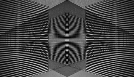 Abstract background with concrete and metal bars