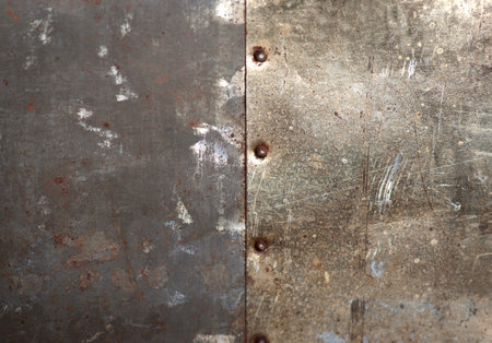 Rusty bolts on grunge metal background 
