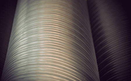 Close up of metal pipe with vintage look