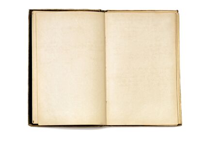 Close up of vintage notebook with blank pagesの写真素材