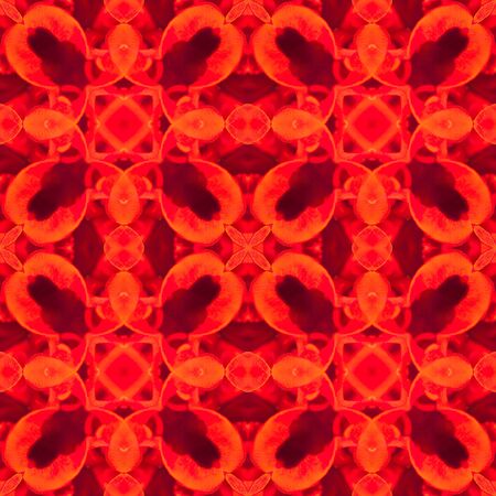 Background with red 100  seamless floral wallpaper patternの写真素材