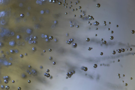 Abstract background with bubbles as spheres in ice