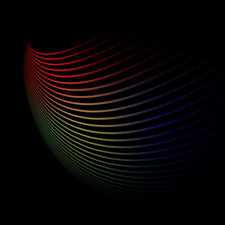 Smooth multi colored pattern on black