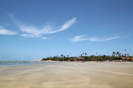 Calm and very nice beach at Jericoacoara in Brazilの写真素材