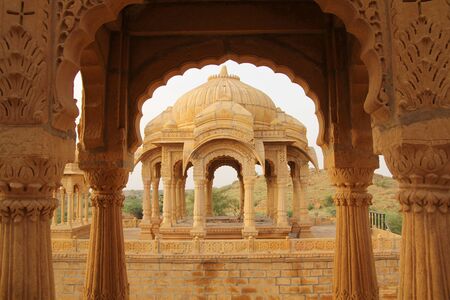 Cenotaphs for important maharaja in Rajasthan, Indiaの写真素材