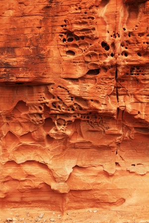 Close up of orange rocks at Valley of fireの写真素材