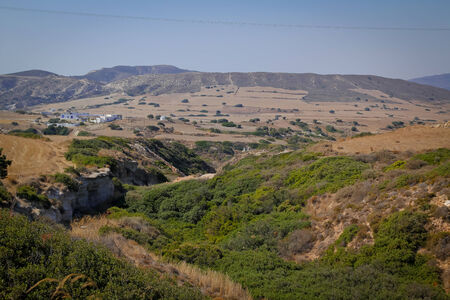 Beautiful Hill from Milos island in Greeceの写真素材
