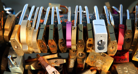Love padlocks we love padlocks on the bridge of Arts bridge in Paris