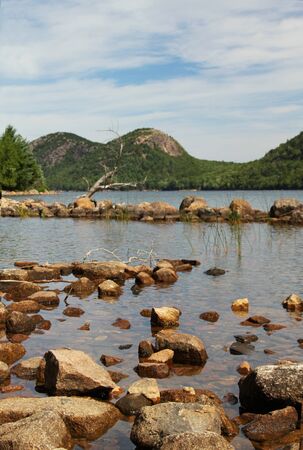 Jordan Pound at Acadia National Park, Mount Desert Island, Maine, USAの写真素材