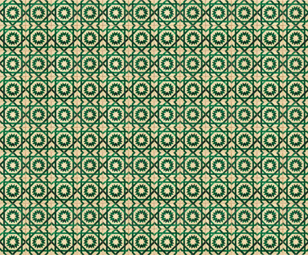 Collage of green pattern tiles in Lisbon, Portugal repeated to create a seamless, tillable pattern.
