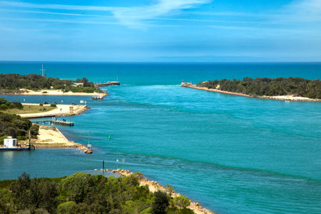 Beautiful turquoise water at Lake Entrance, Australia