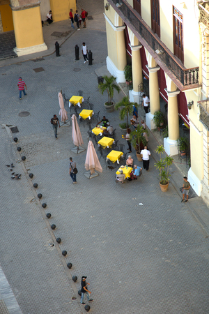 HAVANA-CUBA- DEC 7, 2018: Plaza Vieja in Havana in Cuba. The urban architectural complex of Plaza Vieja is represented by valuable colonial buildings from the XVII, XVIII and XIX and early XXのeditorial素材
