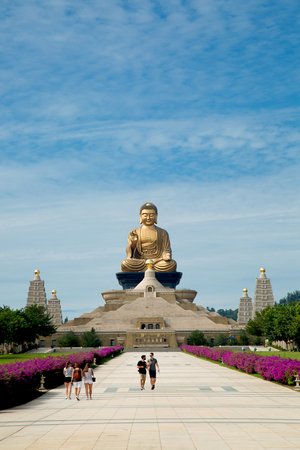 KAOHSIUNG, TAIWAN- NOVEMBER 19, 2018:  The Fo Guang Shan Buddha Museum is a Mahayana Buddhist cultural, religious and educational museum located in Kaohsiung, Taiwan and affiliated with Fo Guang Shan, one of Taiwan's largest Buddhist organizationsのeditorial素材