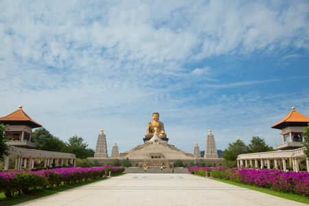 Big Buddha at Fo Guang Shan Buddha in Kaohsiung in Taiwanの写真素材