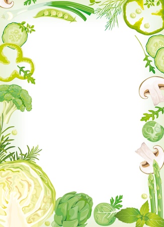 Vegetable Frameのイラスト素材