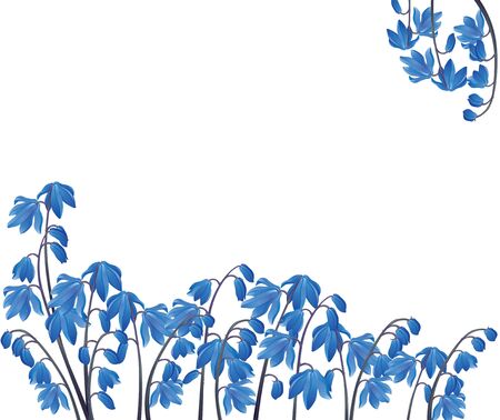 Spring floral frameのイラスト素材