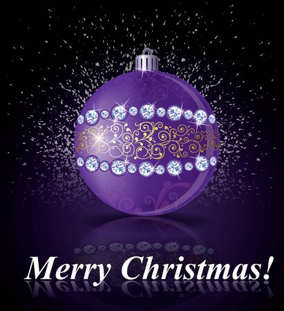 Beautiful shiny Christmas ball for decoration Christmas tree.Contains transparent objects.Eps 10のイラスト素材