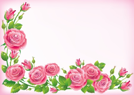 Frame of roses  Illustration contains transparent object のイラスト素材