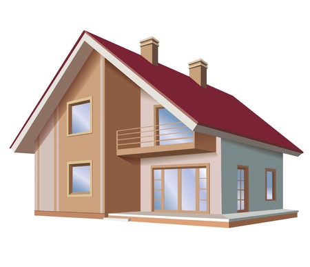 House  Contains transparent objects のイラスト素材