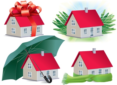 House symbols  Contains transparent objectsのイラスト素材