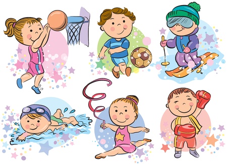 Sports kids  Contains transparent objects のイラスト素材