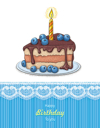 birthday card. Contains transparent objects. のイラスト素材
