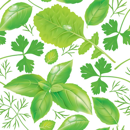 Seamless pattern herbs.  のイラスト素材