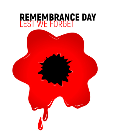Remembrance Day Lest we forget bloody poppy.のイラスト素材