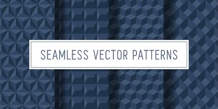 Seamless 3D Pattern Setのイラスト素材