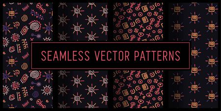 Seamless Vintage 90s Surf Patternのイラスト素材