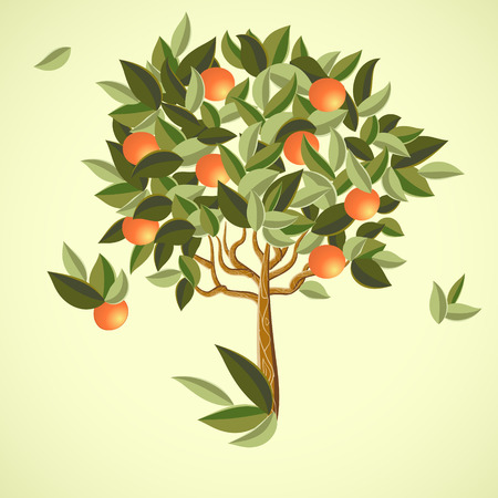 Apple tree backgroundのイラスト素材