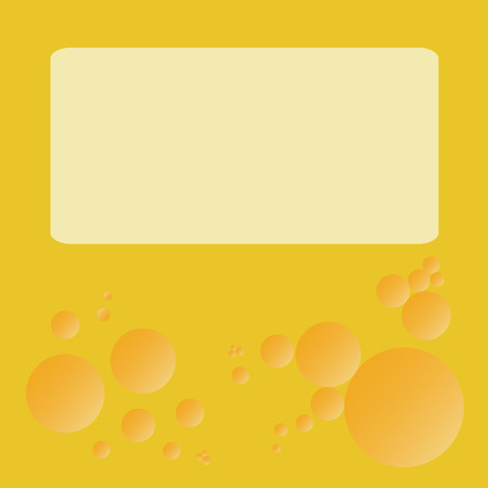 Blank note with yellow bubble background, presentation work sheet, format formのイラスト素材